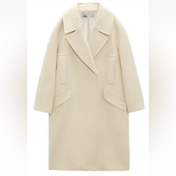 New ZARA Oversized Vanilla/Cream Coat NWT Small Ref 2675/241 - Picture 9 of 16